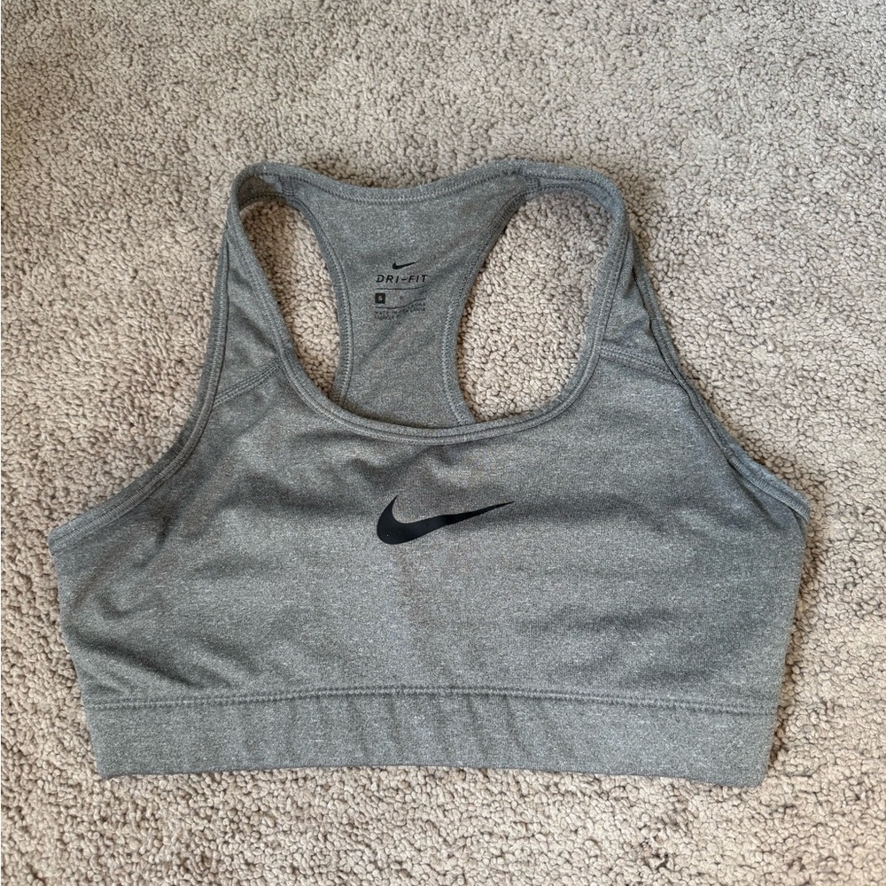 Nike Gray Sports Bra with Racerback Design - No Flaws!